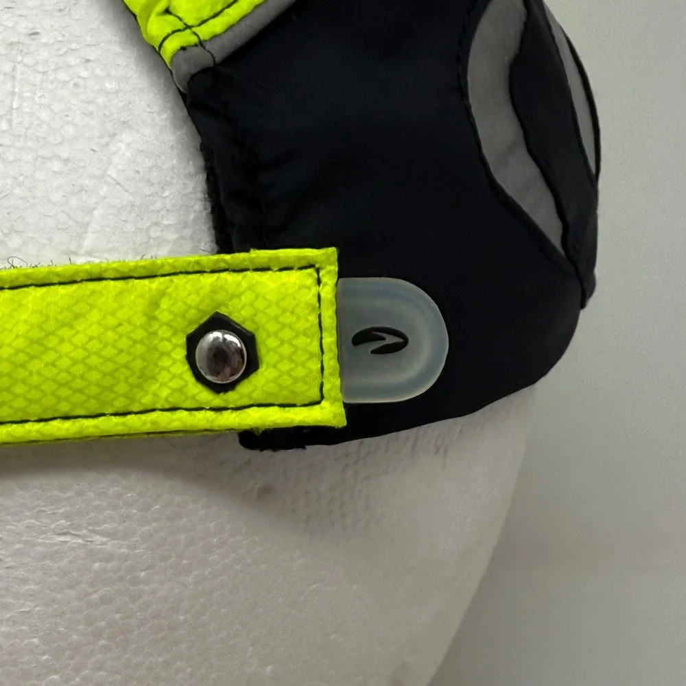 Brooks Nightlife Hat Neon Yellow Black Reflective Running Cap AC665 OSFA - Picture 6 of 11